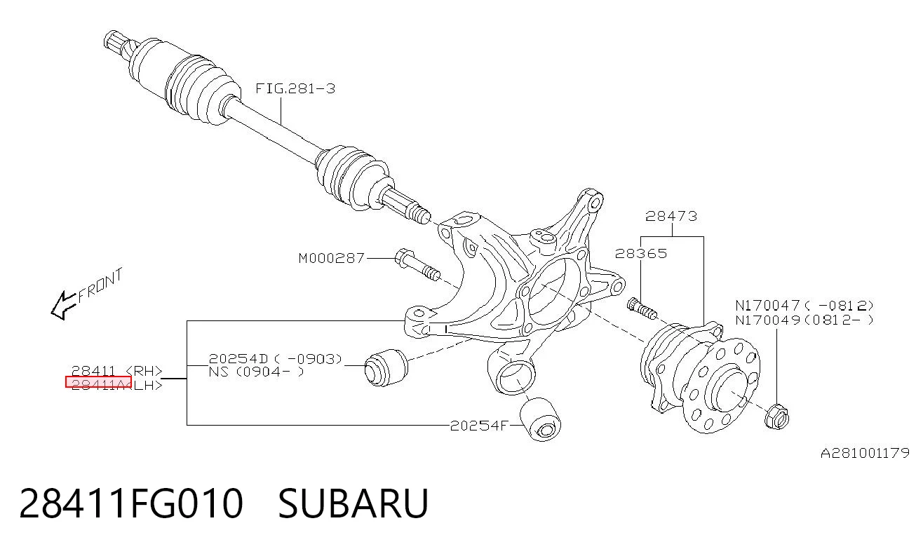 28411FG010 Subaru