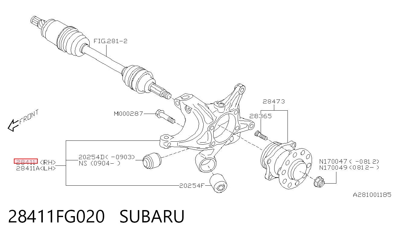 28411FG020 Subaru