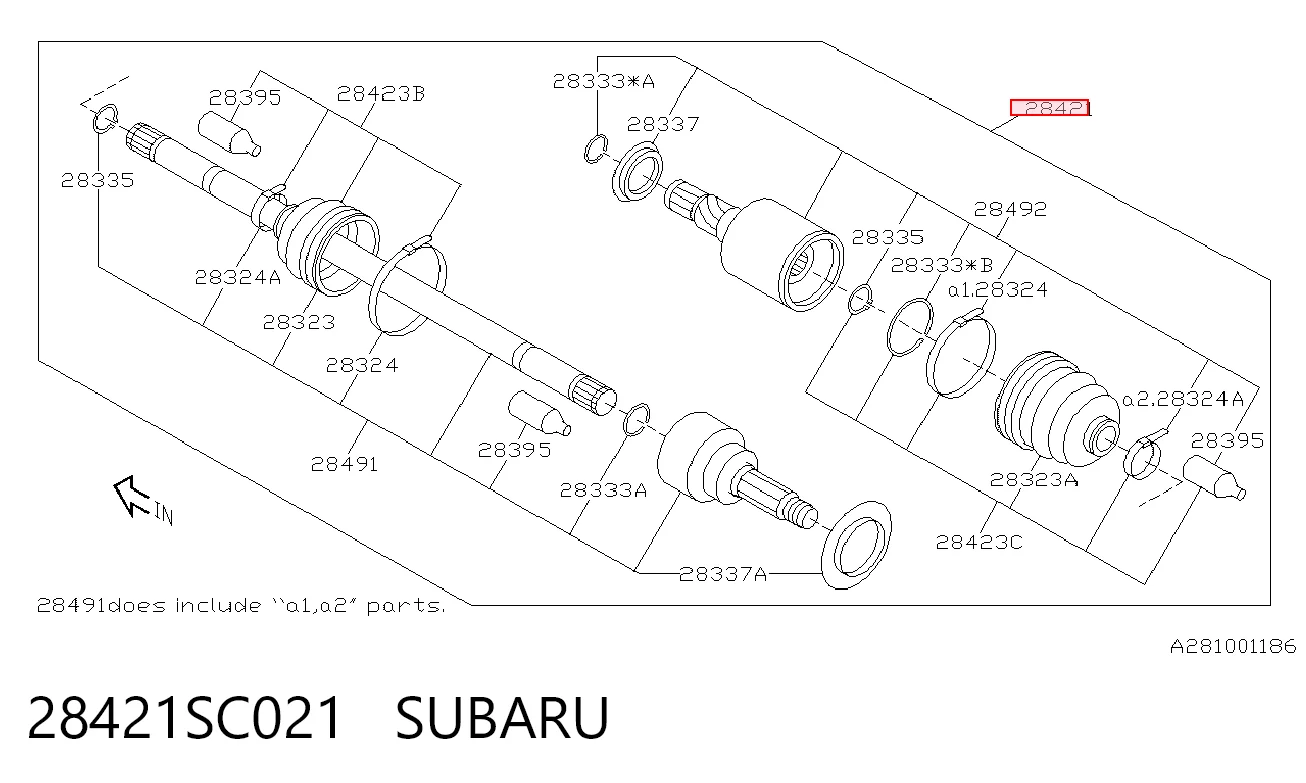 Semieixo traseiro Subaru Forester preço, a partir de 72,48 USD