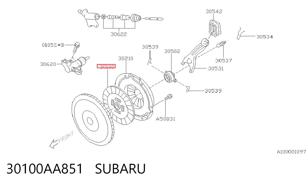 30100AA851 Subaru Disco de embraiagem