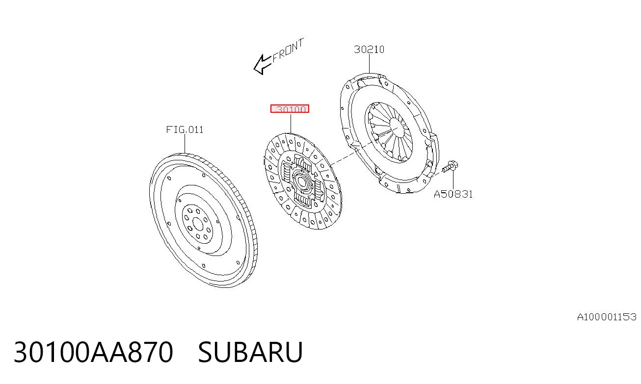 30100AA870 Subaru Disco de embraiagem