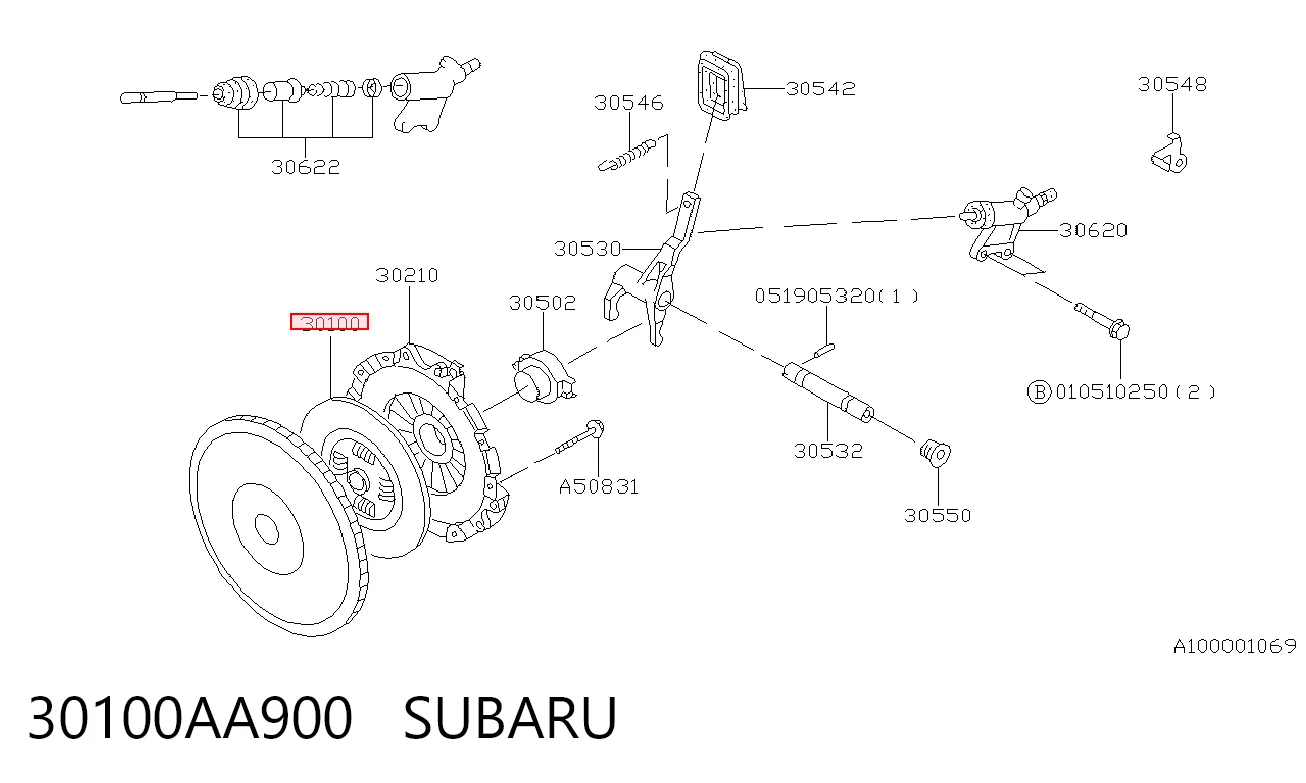 Disco de embraiagem Subaru Forester I S10, SF