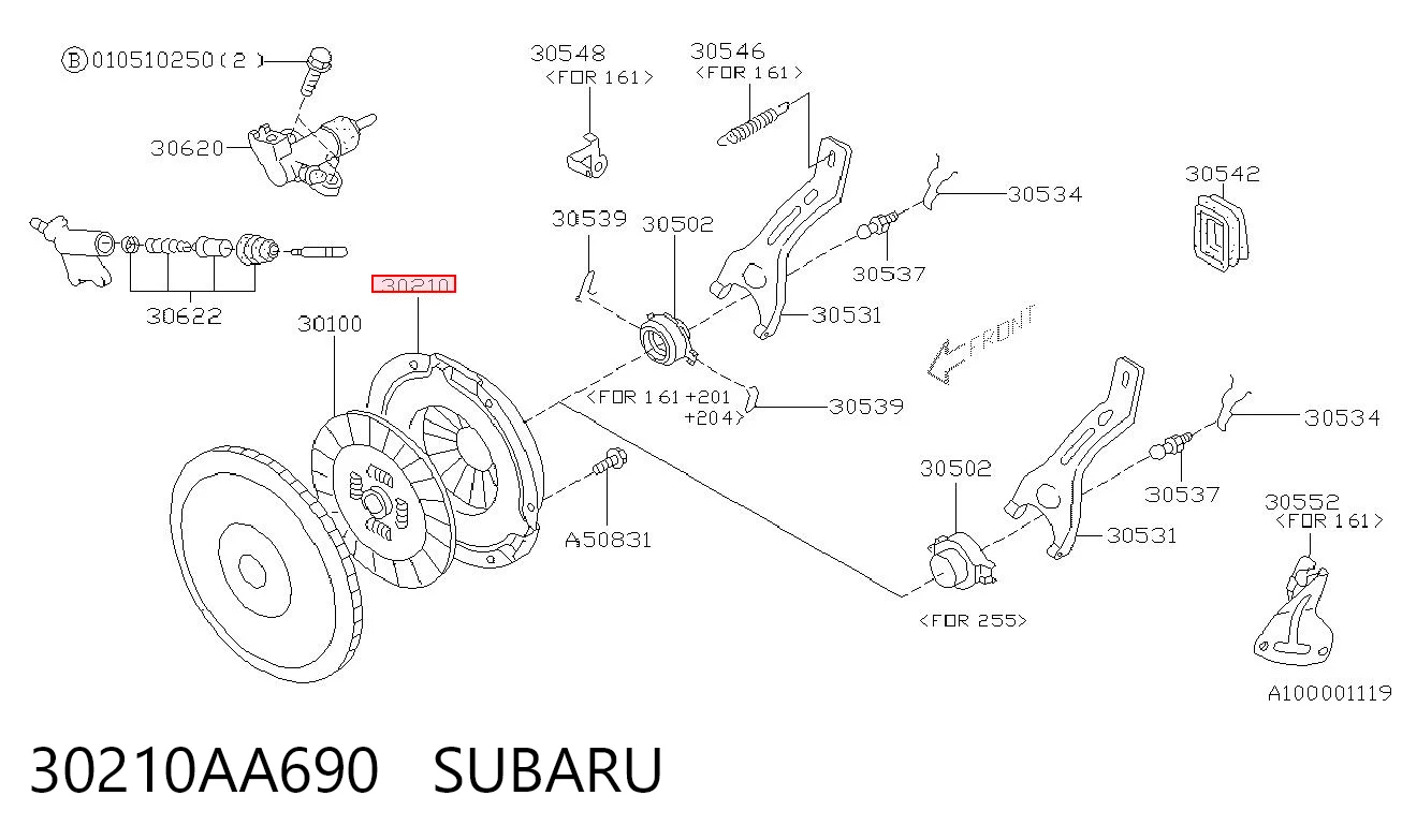 30210AA690 Subaru Cesta de embraiagem