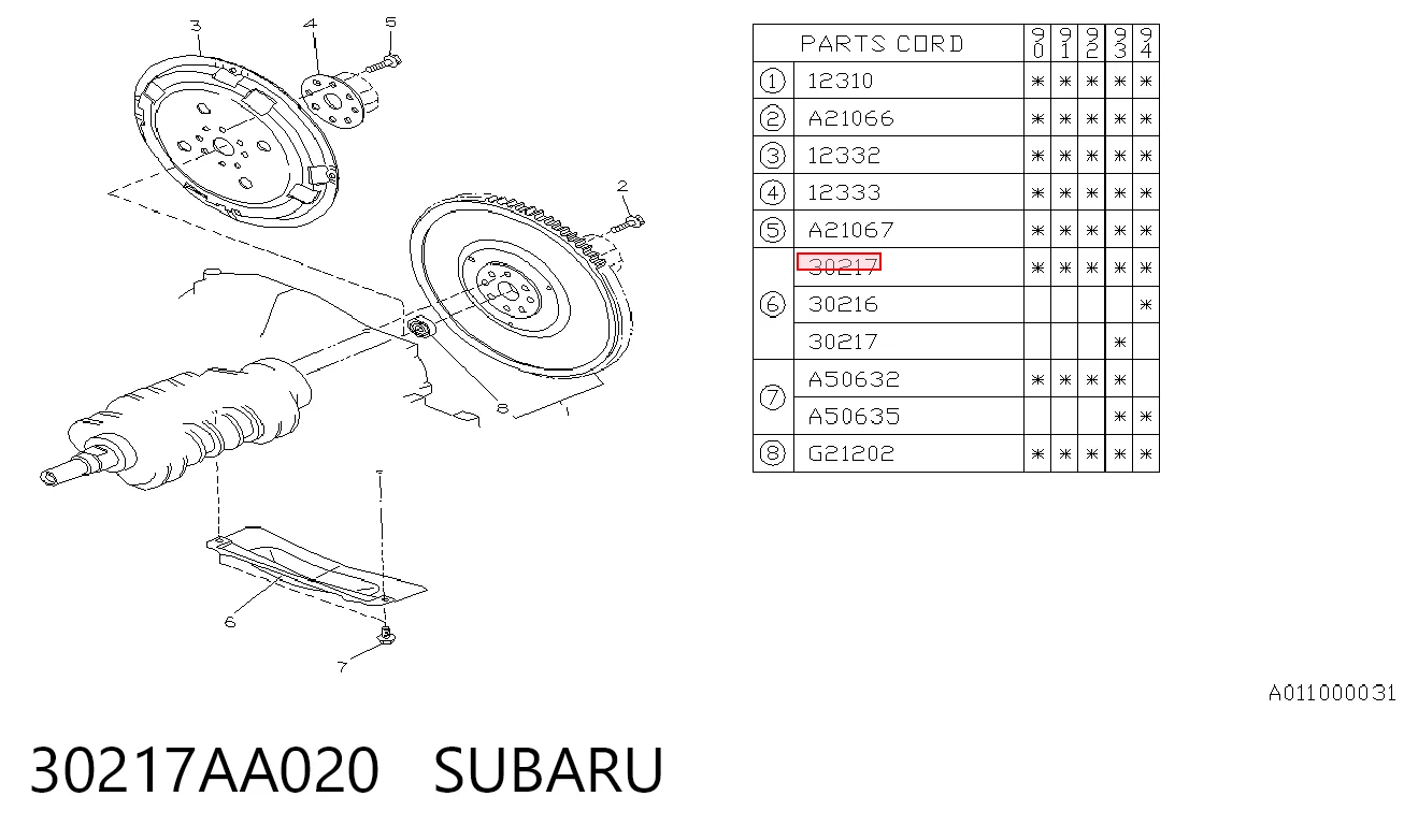 30217AA020 Subaru