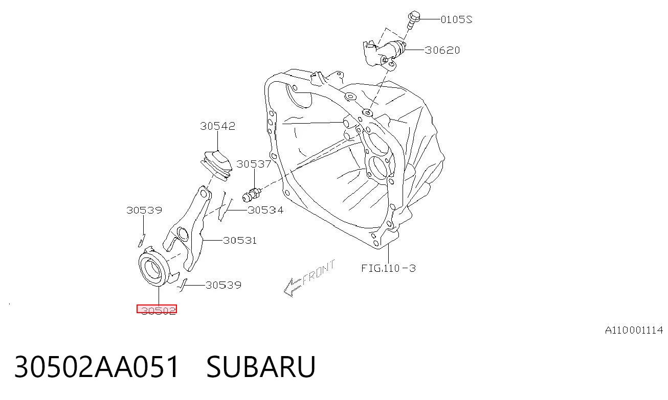 30502AA051 Subaru Rolamento de liberação de embraiagem