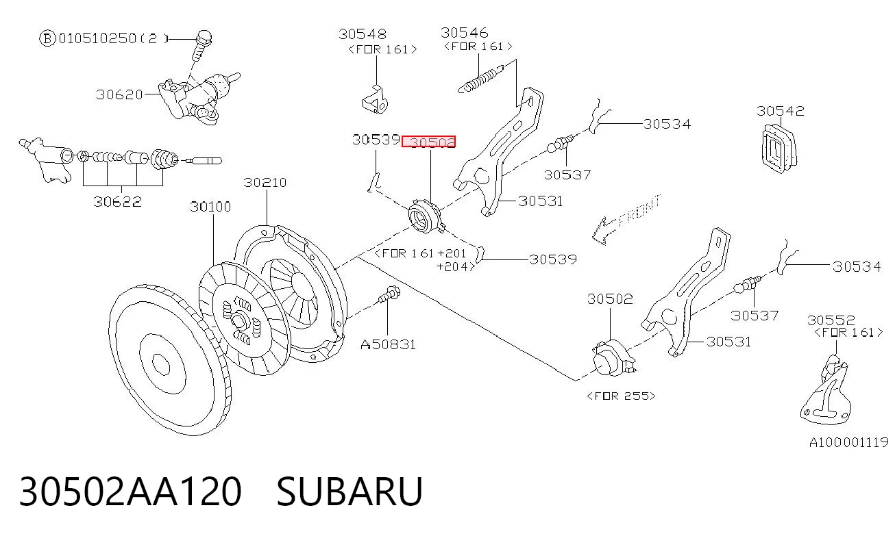30502AA120 Subaru Rolamento de liberação de embraiagem