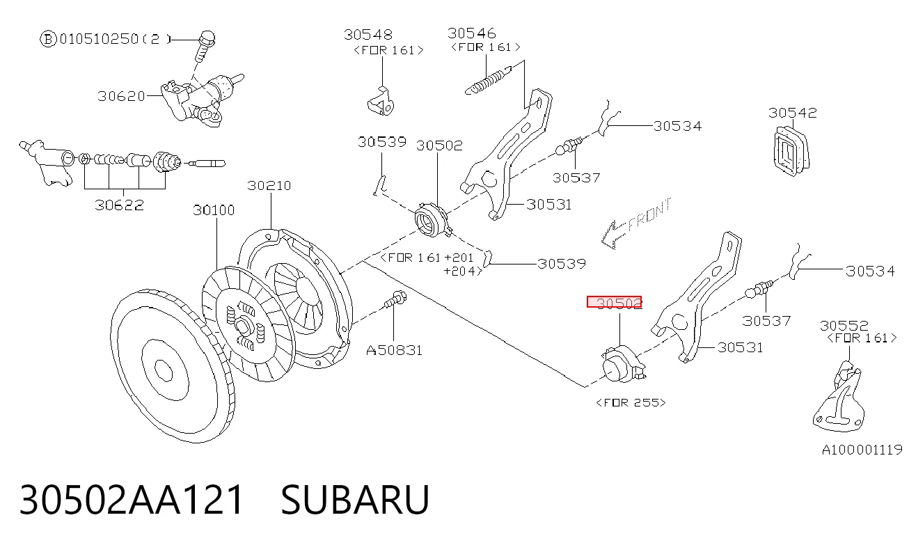 30502AA121 Subaru Rolamento de liberação de embraiagem