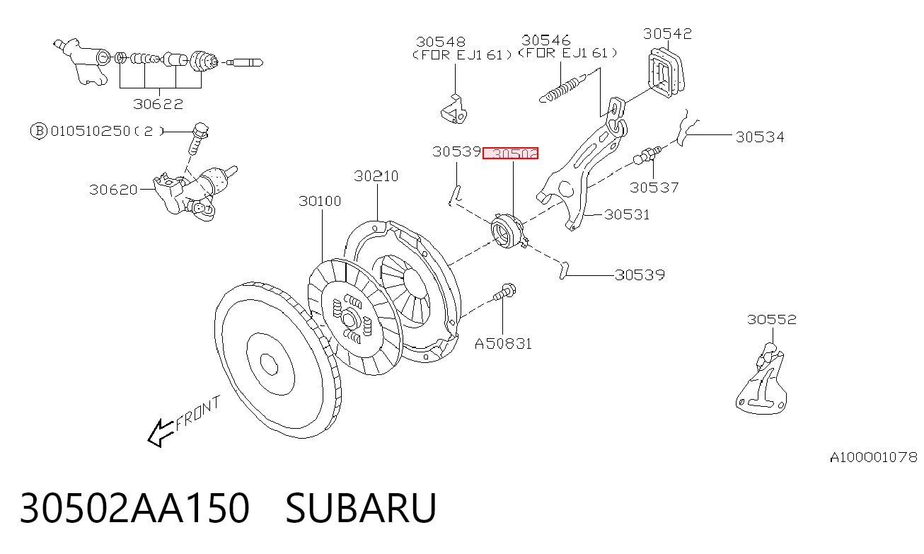 30502AA150 Subaru Rolamento de liberação de embraiagem