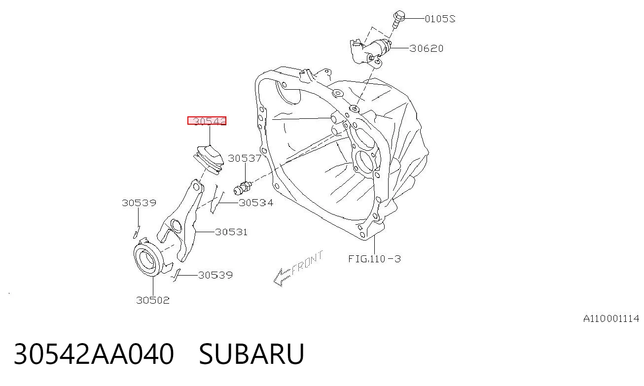 30542AA040 Subaru Bota de proteção de forquilha de embraiagem