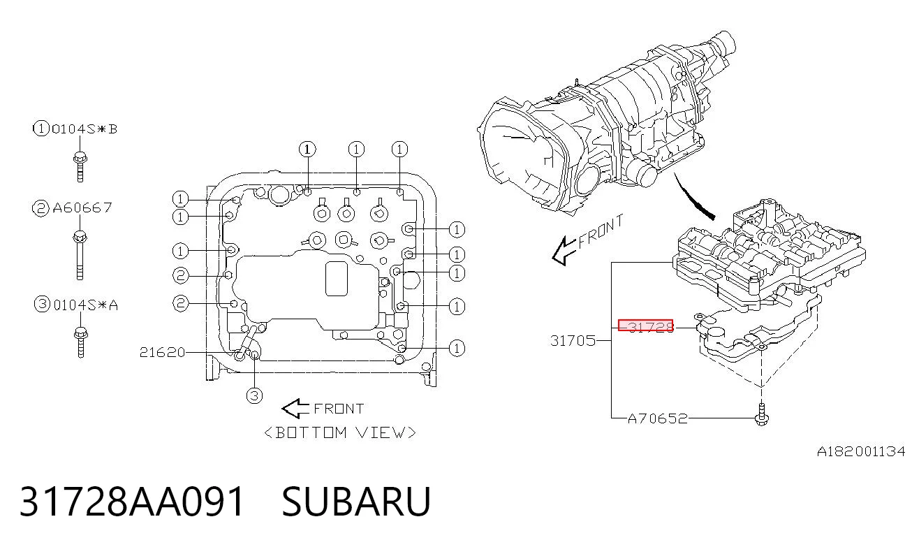 31728AA091 Subaru Filtro da Caixa Automática de Mudança