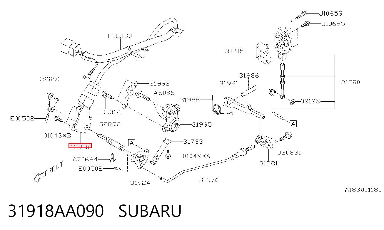 31918AA090 Subaru Sensor dos modos de trabalho da Caixa Automática de Mudança