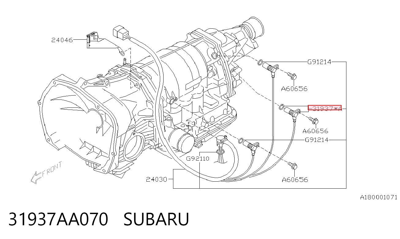 Sensor de velocidade para Subaru Forester II S11, SG
