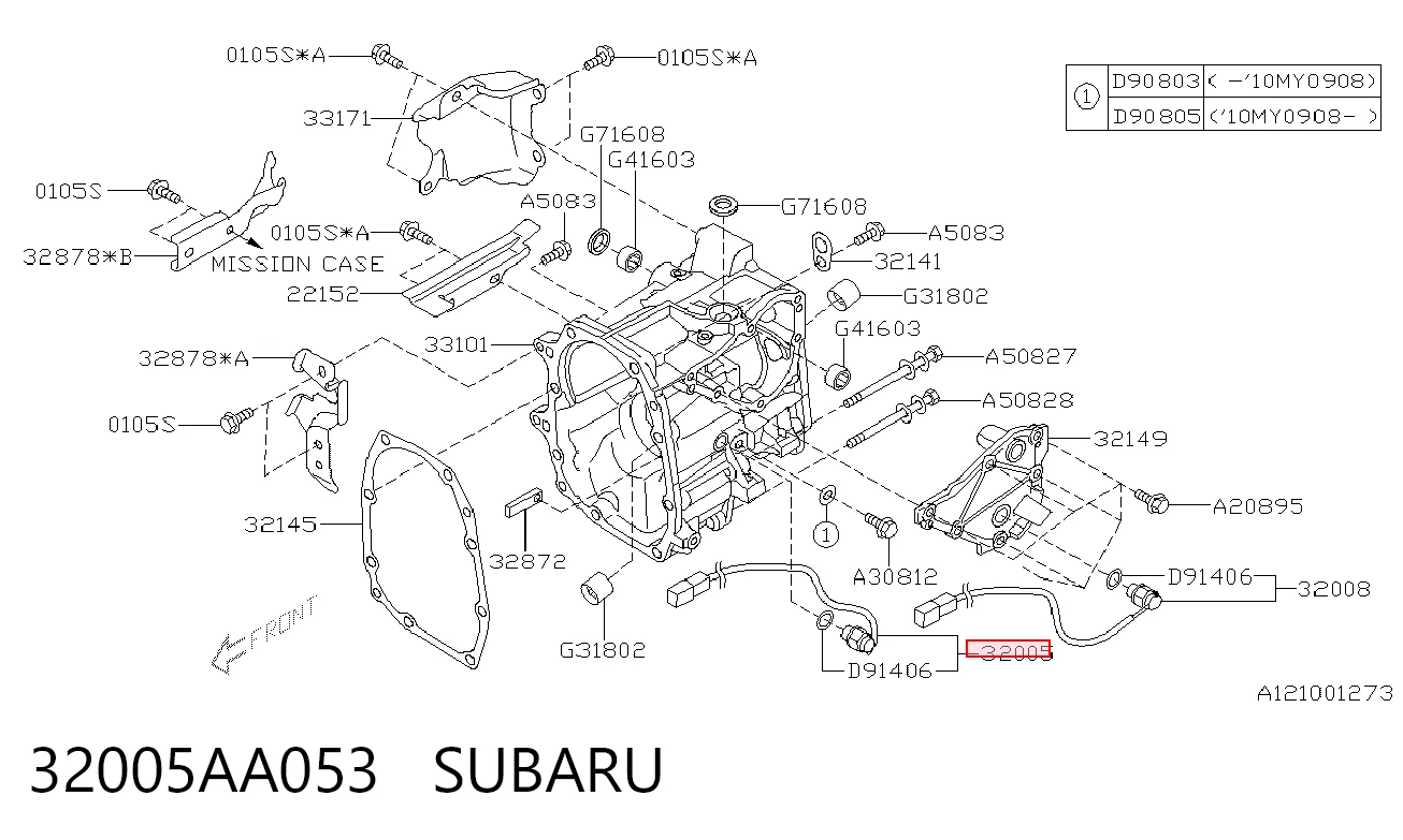  Sensor de ativação das luzes de marcha à ré Subaru Outback III carrinha (B13, BP) (2003 - 2009) III