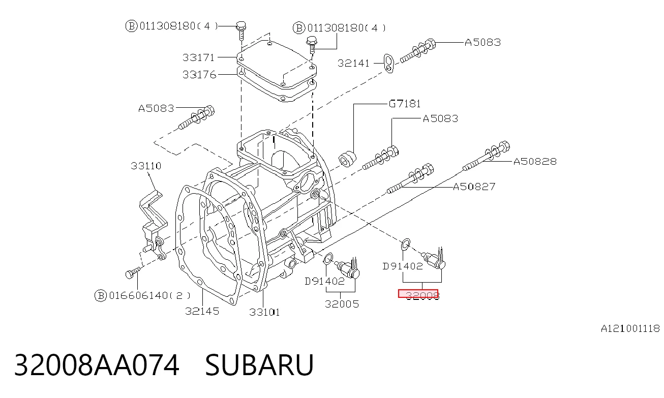 32008AA074 Subaru Sensor de ativação das luzes de marcha à ré