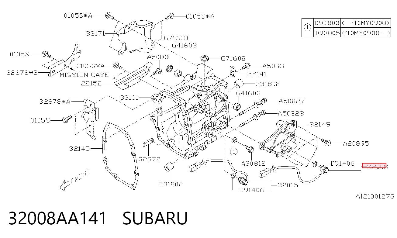 32008AA141 Subaru Sensor de ativação das luzes de marcha à ré