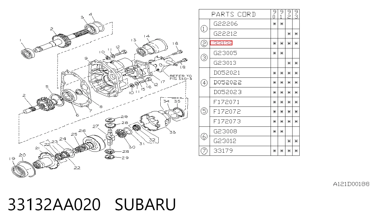 33132AA020 Subaru