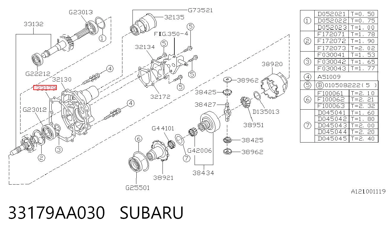 33179AA030 Subaru 
