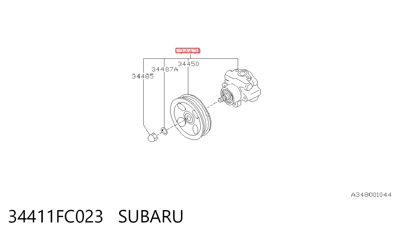 Bomba da Direção hidrâulica assistida Subaru Forester I S10, SF