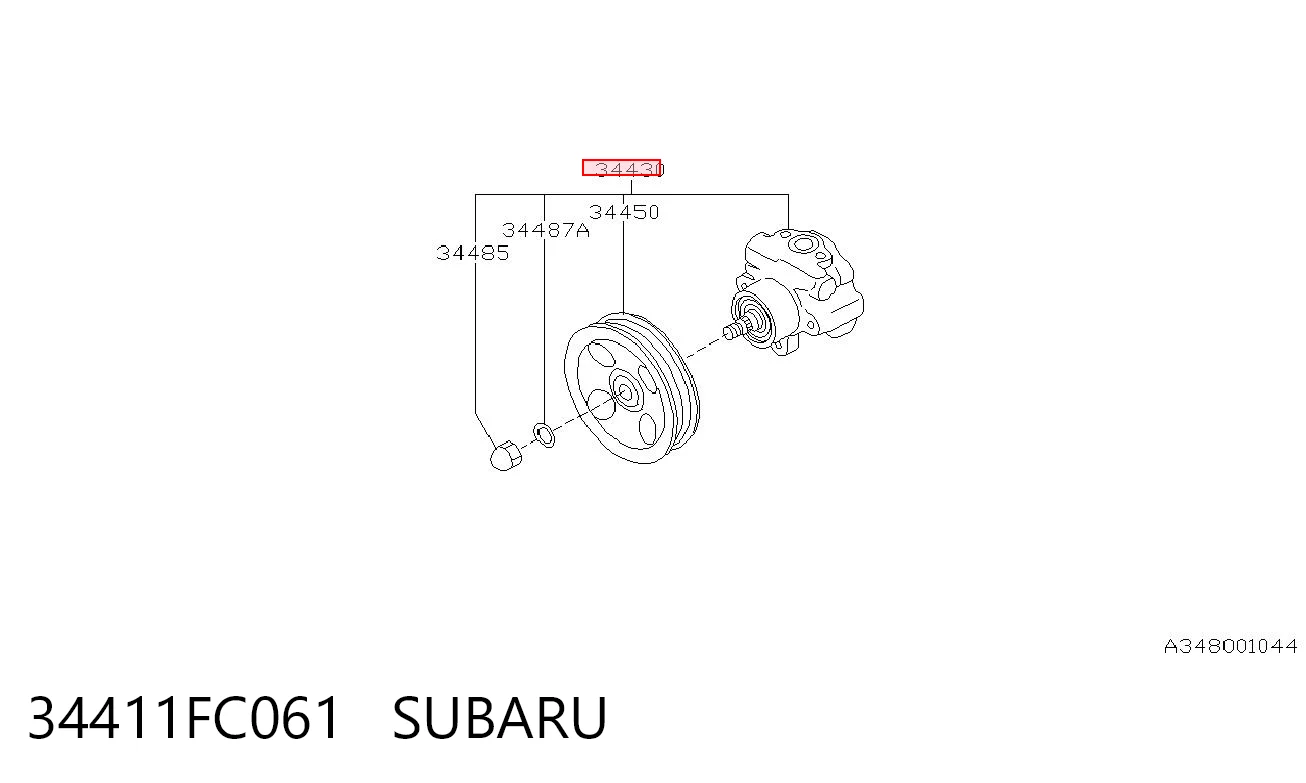 Bomba da Direção hidrâulica assistida Subaru Forester I S10, SF ao melhor preço