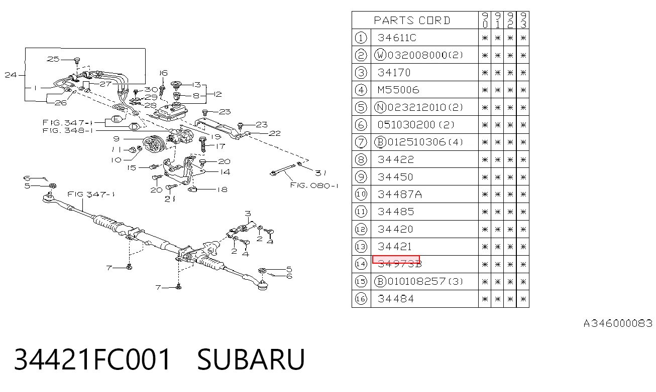 34421FC001 Subaru