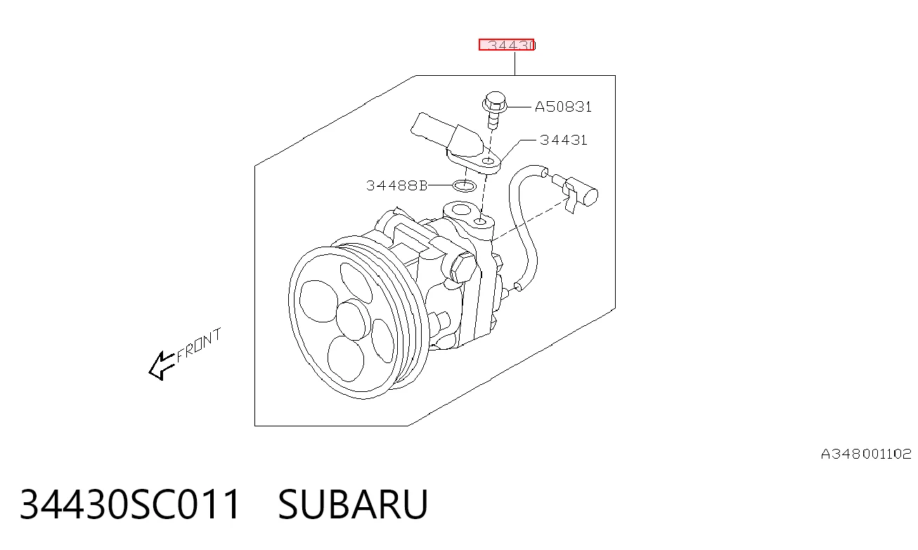34430SC011 Subaru Bomba da Direção hidrâulica assistida