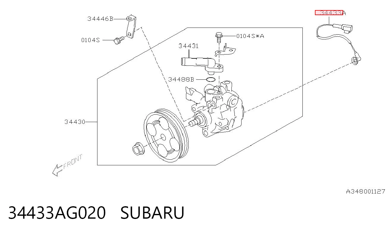 34433AG020 Subaru 
