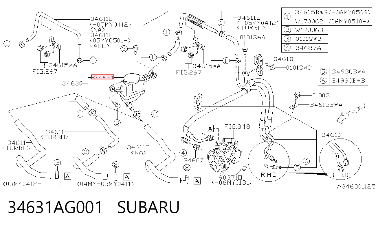 34631AG001 Subaru