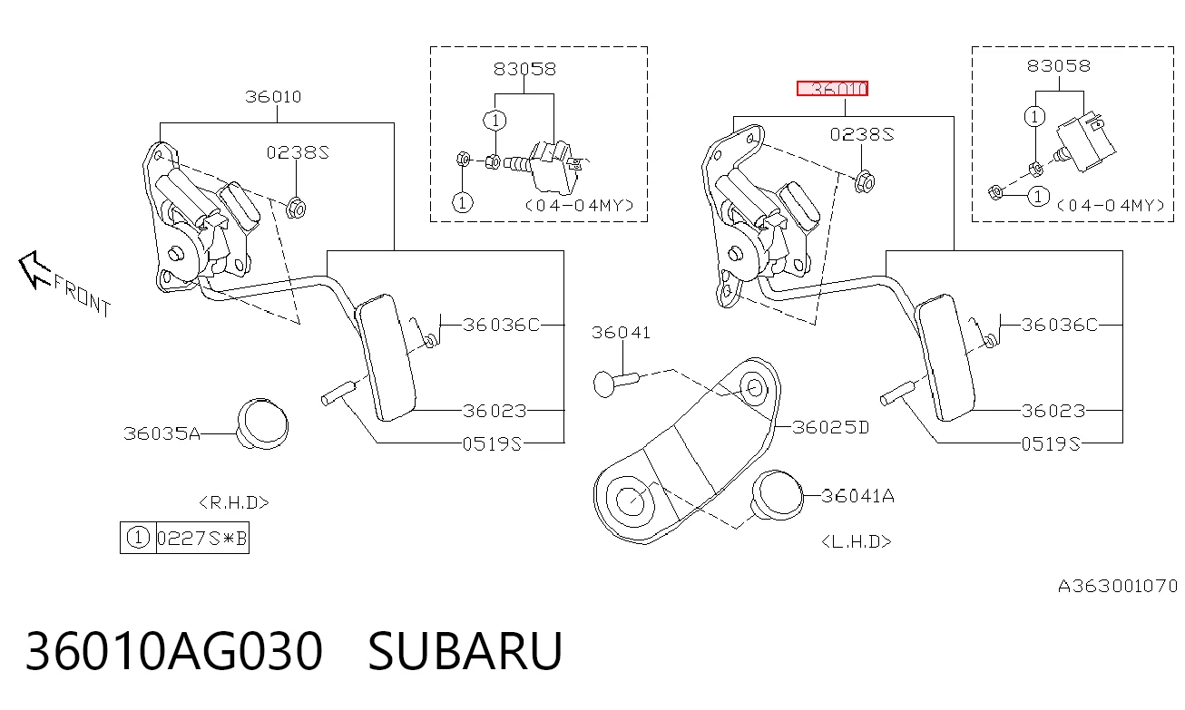36010AG030 Subaru