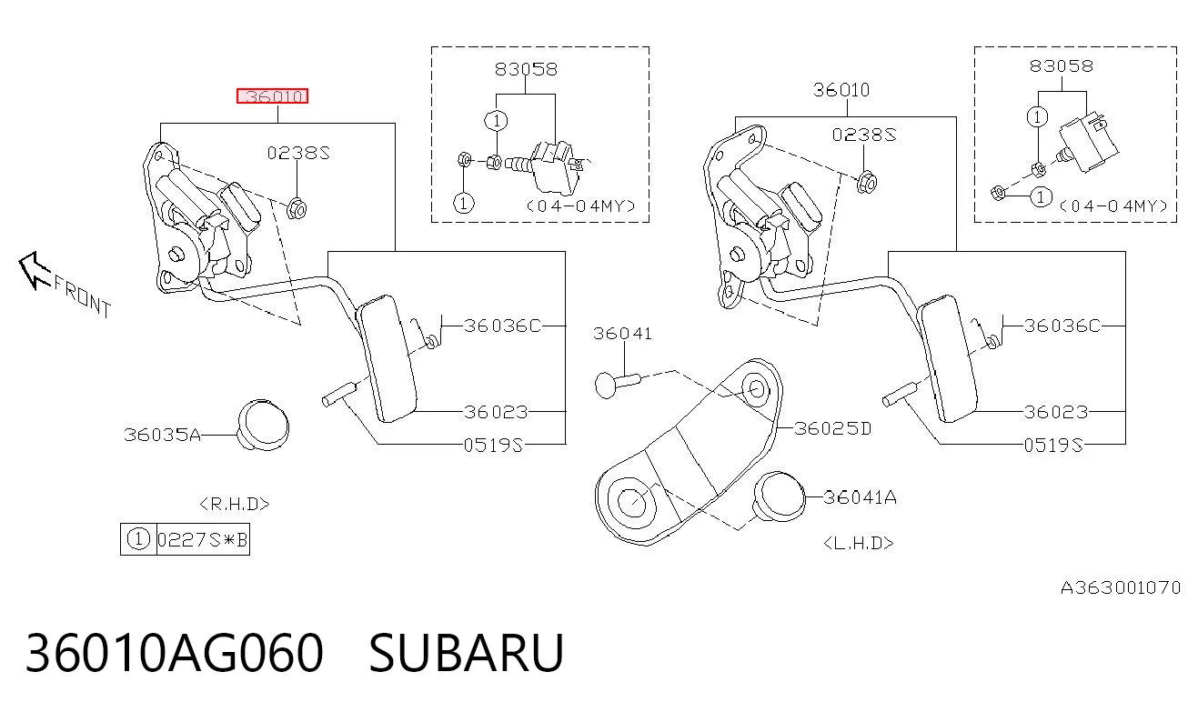 36010AG060 Subaru