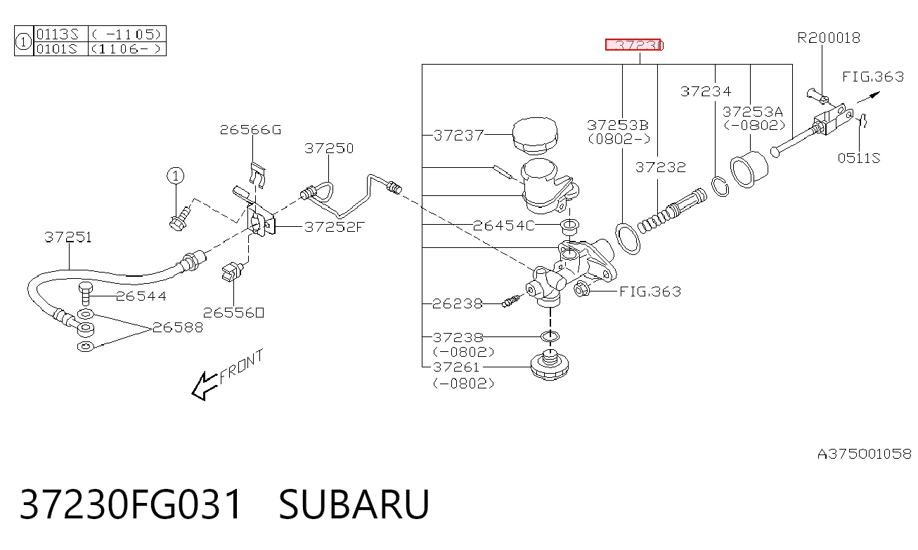 Cilindro mestre de embraiagem Subaru Impreza preço, a partir de 478,89 USD