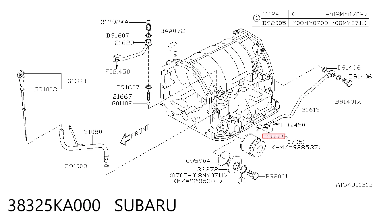 Filtro da Caixa Automática de Mudança Subaru Legacy III BE, BH ao melhor preço