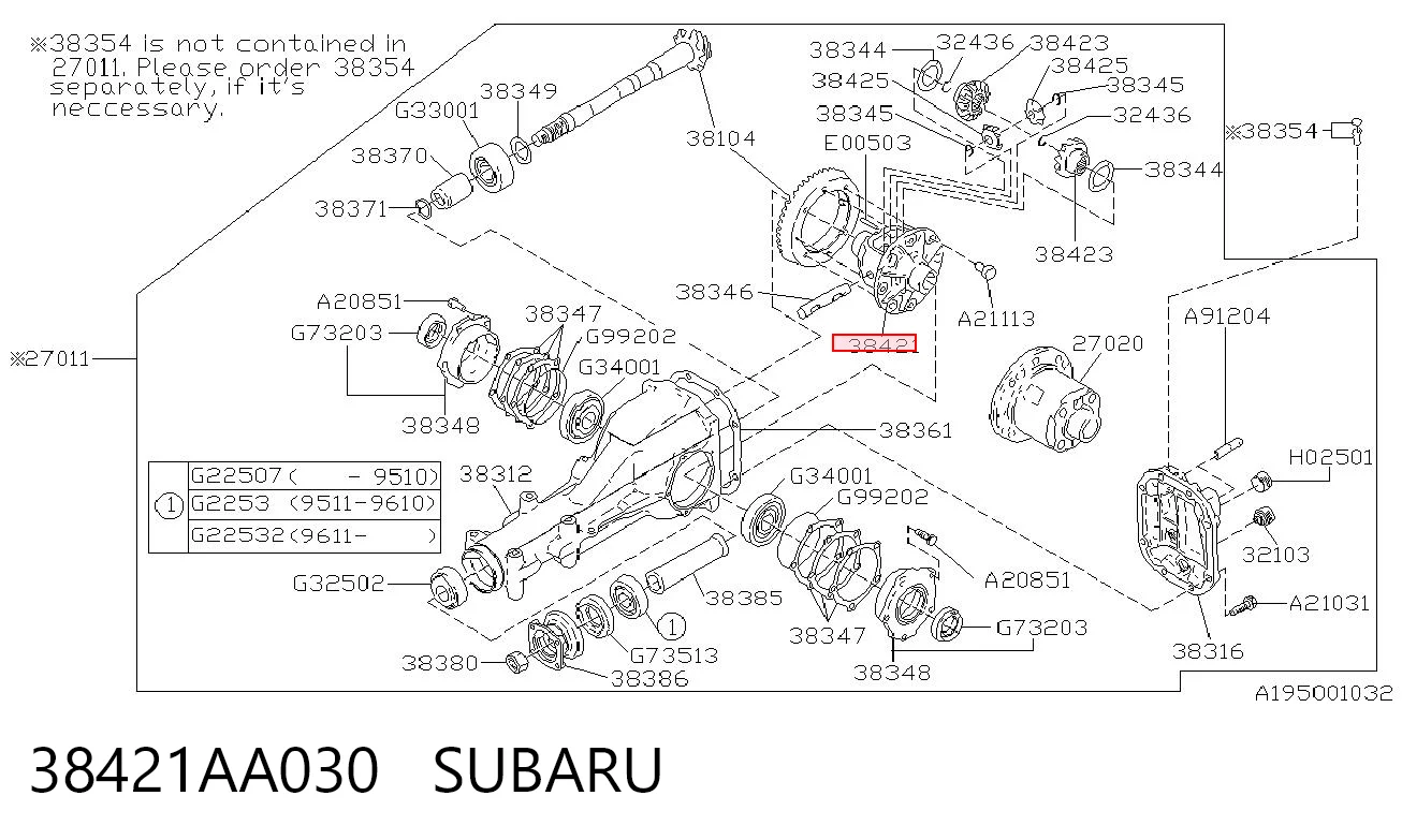 38421AA030 Subaru