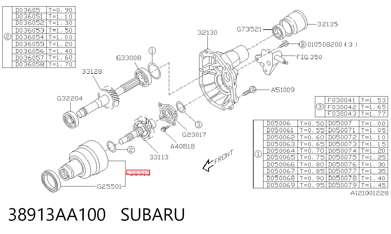 38913AA100 Subaru Acoplamento de bloqueio de diferencial da Caixa de Mudança