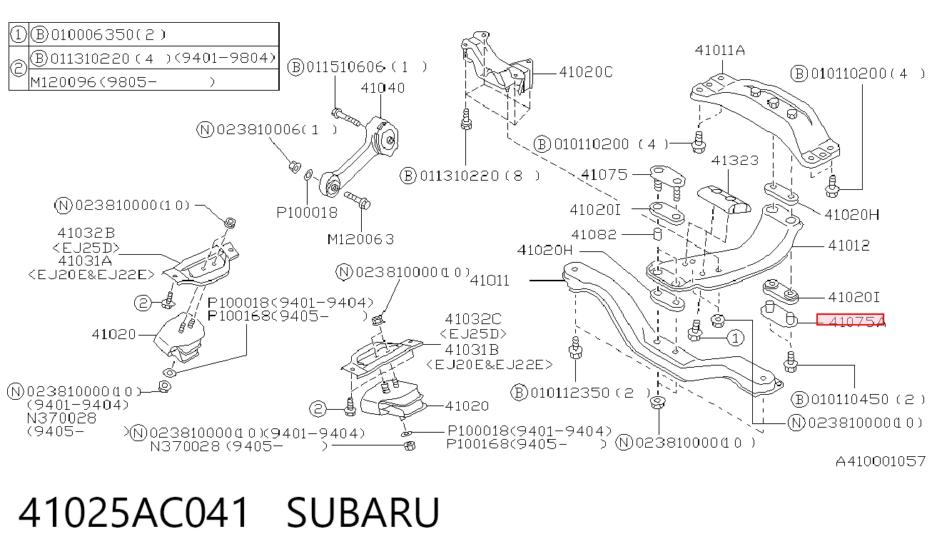 41025AC041 Subaru