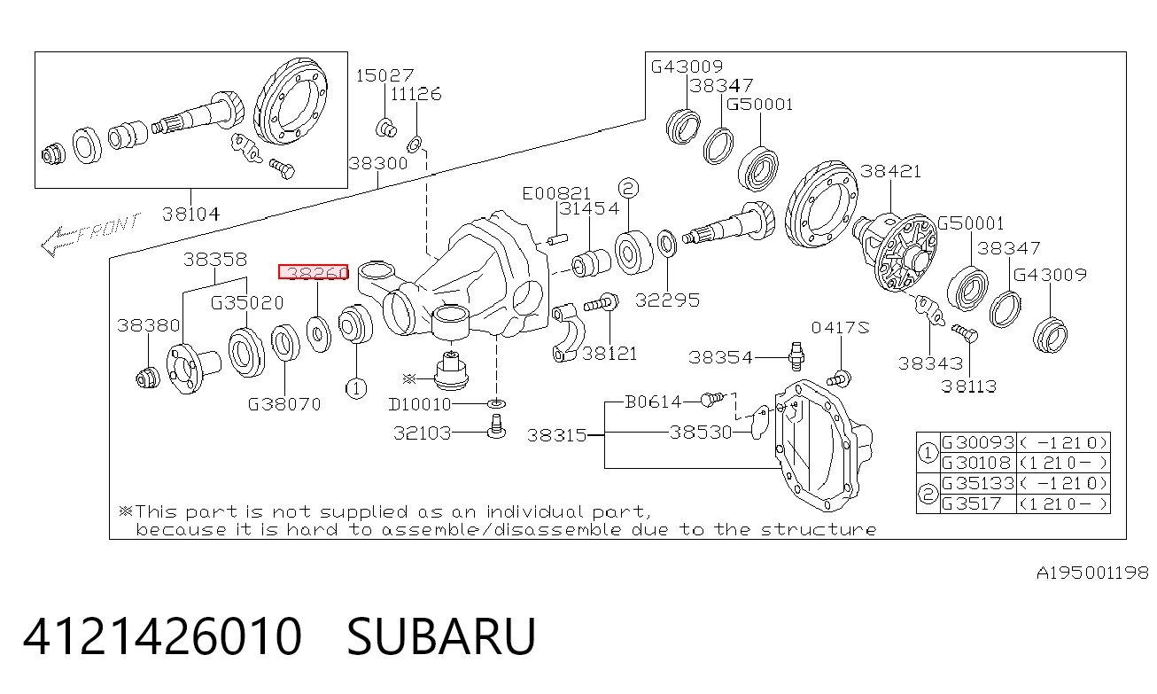 4121426010 Subaru