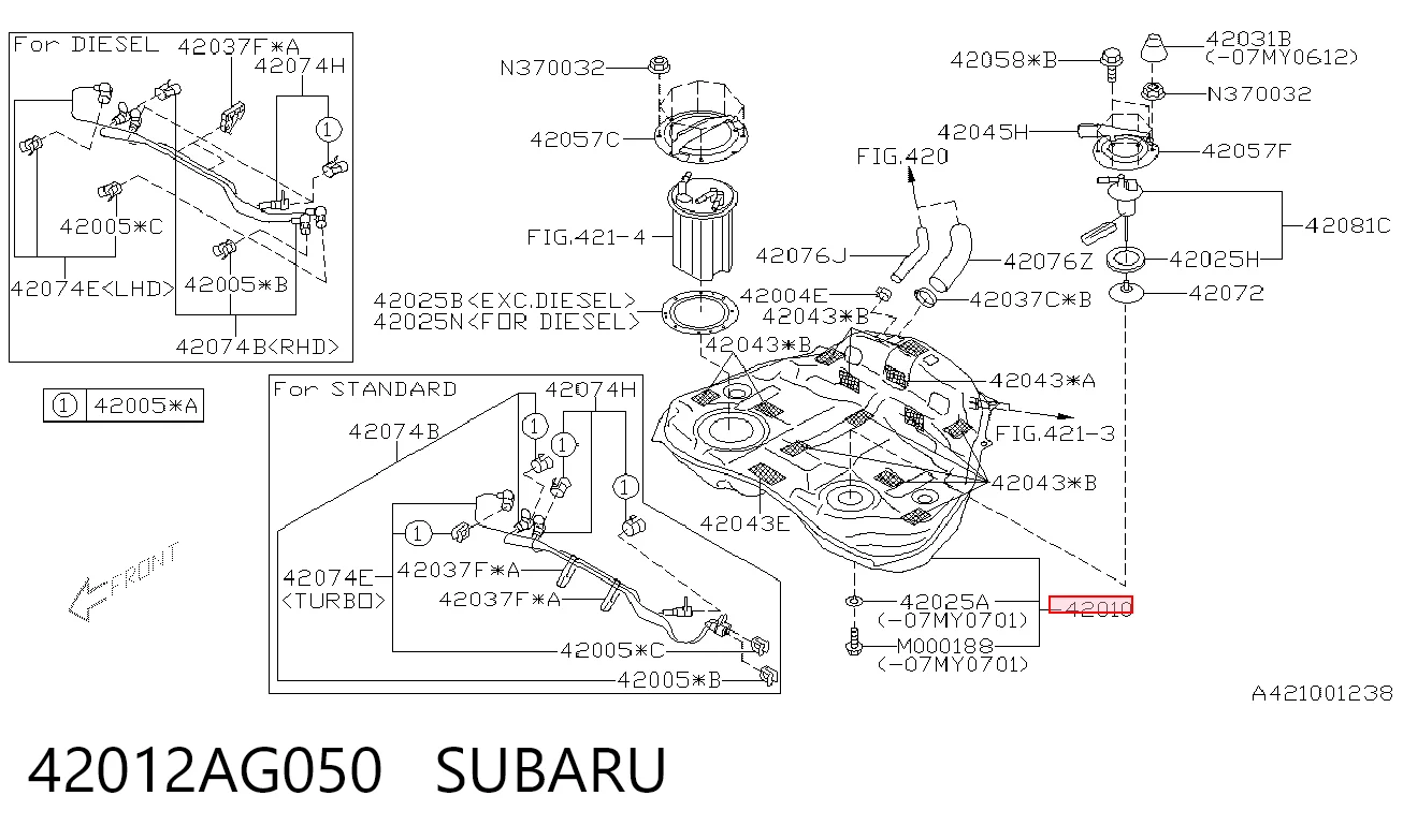 Tanque de combustível Subaru Outback  B13, BP ao melhor preço