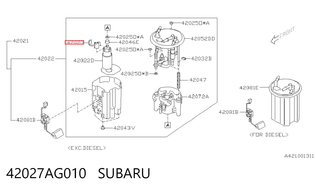 42027AG010 Subaru 