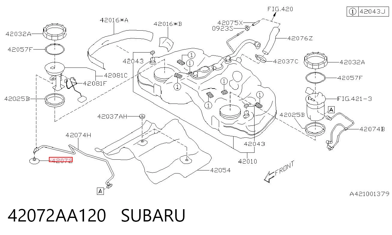 42072AA120 Subaru Filtro de combustível