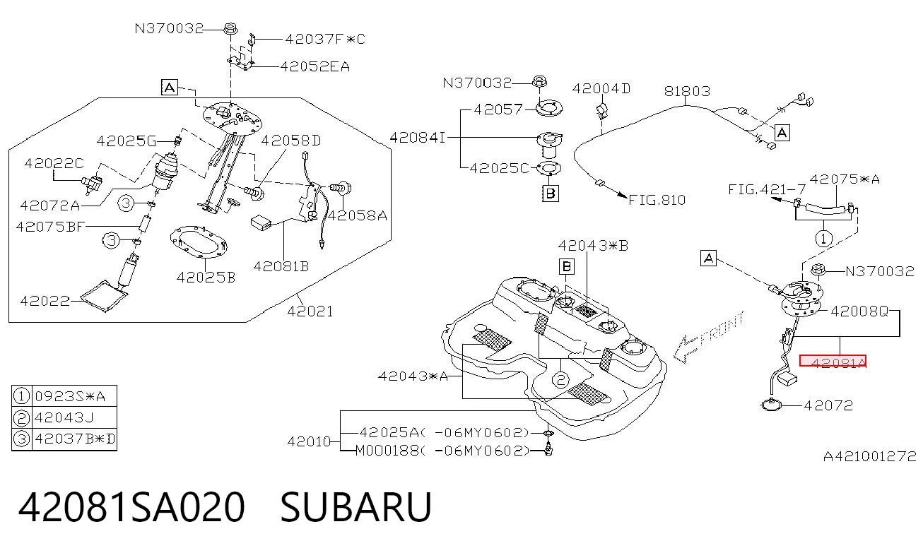 42081SA020 Subaru 
