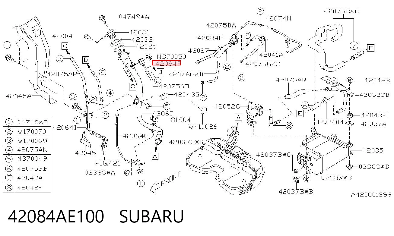 42084AE100 Subaru 