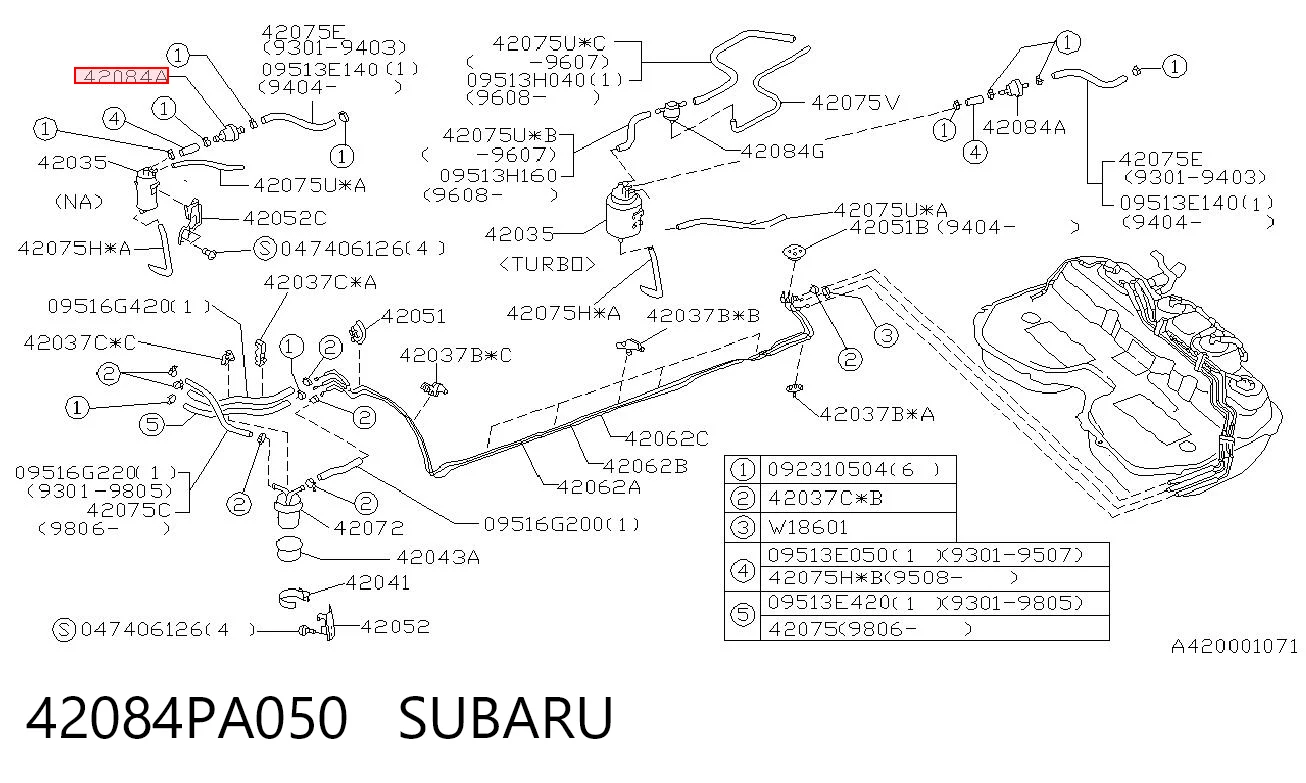 42084PA050 Subaru 
