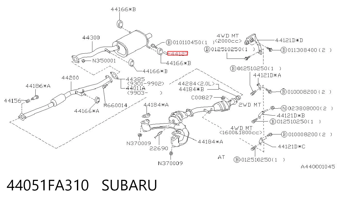 44051FA310 Subaru 