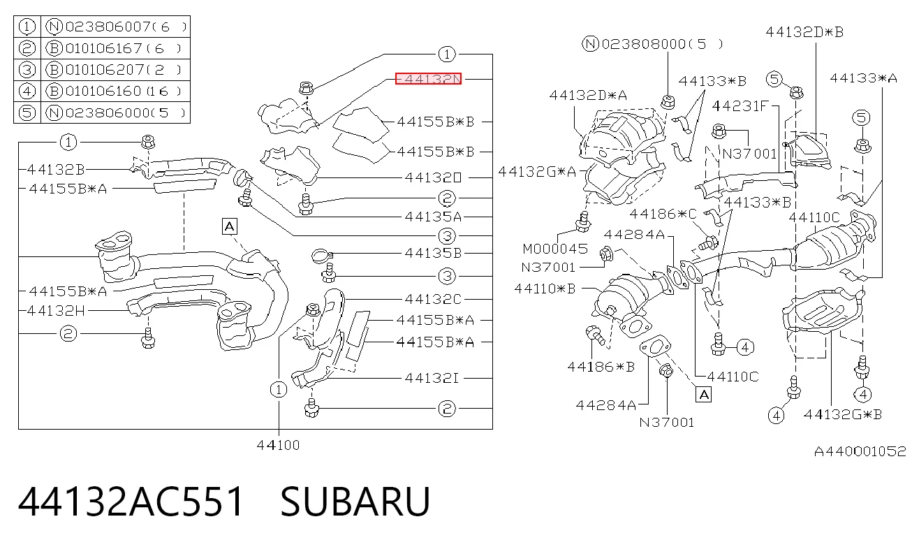 44132AC551 Subaru