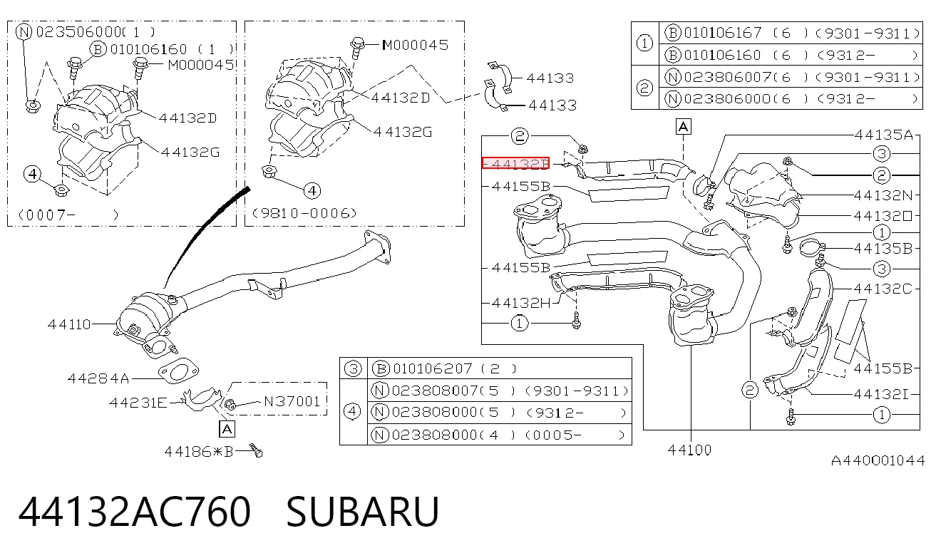 44132AC760 Subaru
