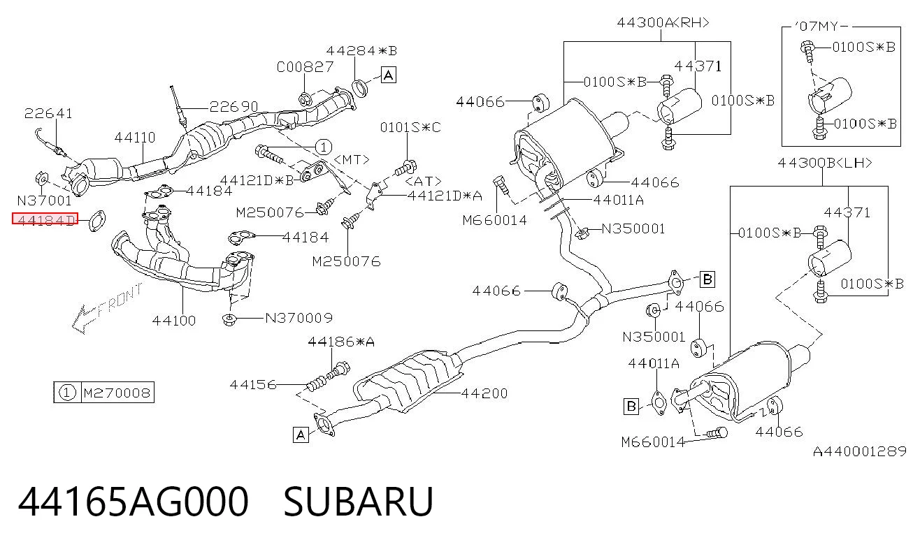 44165AG000 Subaru