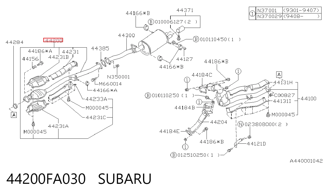  Convertidor - catalisador Subaru Impreza I sedan (GC) (1992 - 2000) I
