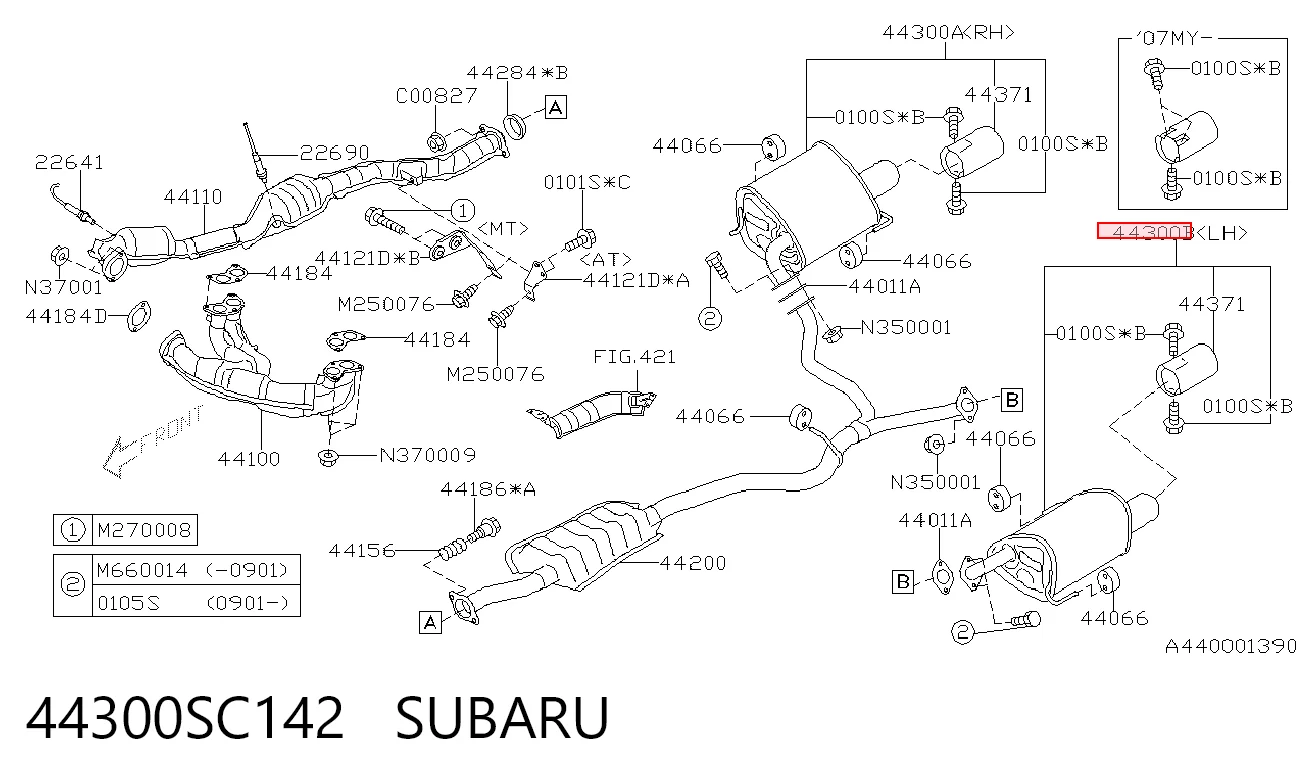  Silenciador, parte traseira Subaru Forester III SUV (S12, SH) (2007 - 2012) III