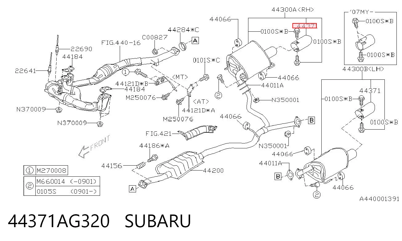 44371AG320 Subaru 