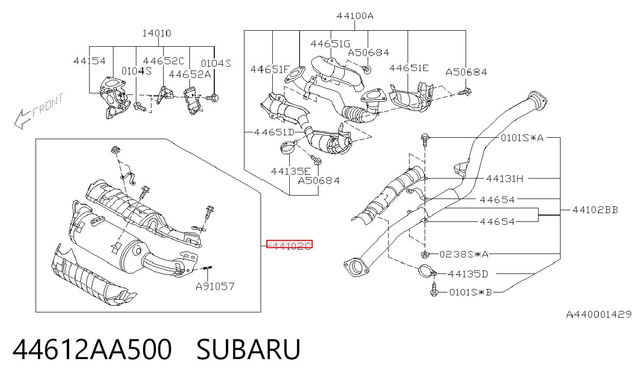 44612AA500 Subaru