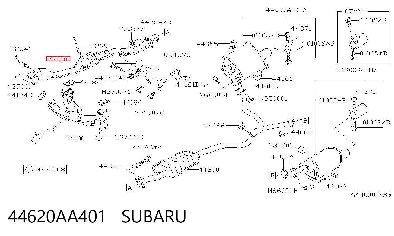 Convertidor - catalisador Subaru Outback III B13, BP